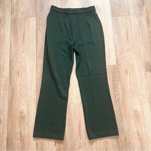 St.‎ John Collection Dark Green Santana Knit Pull on Pants Size 10 Fixed AS IS